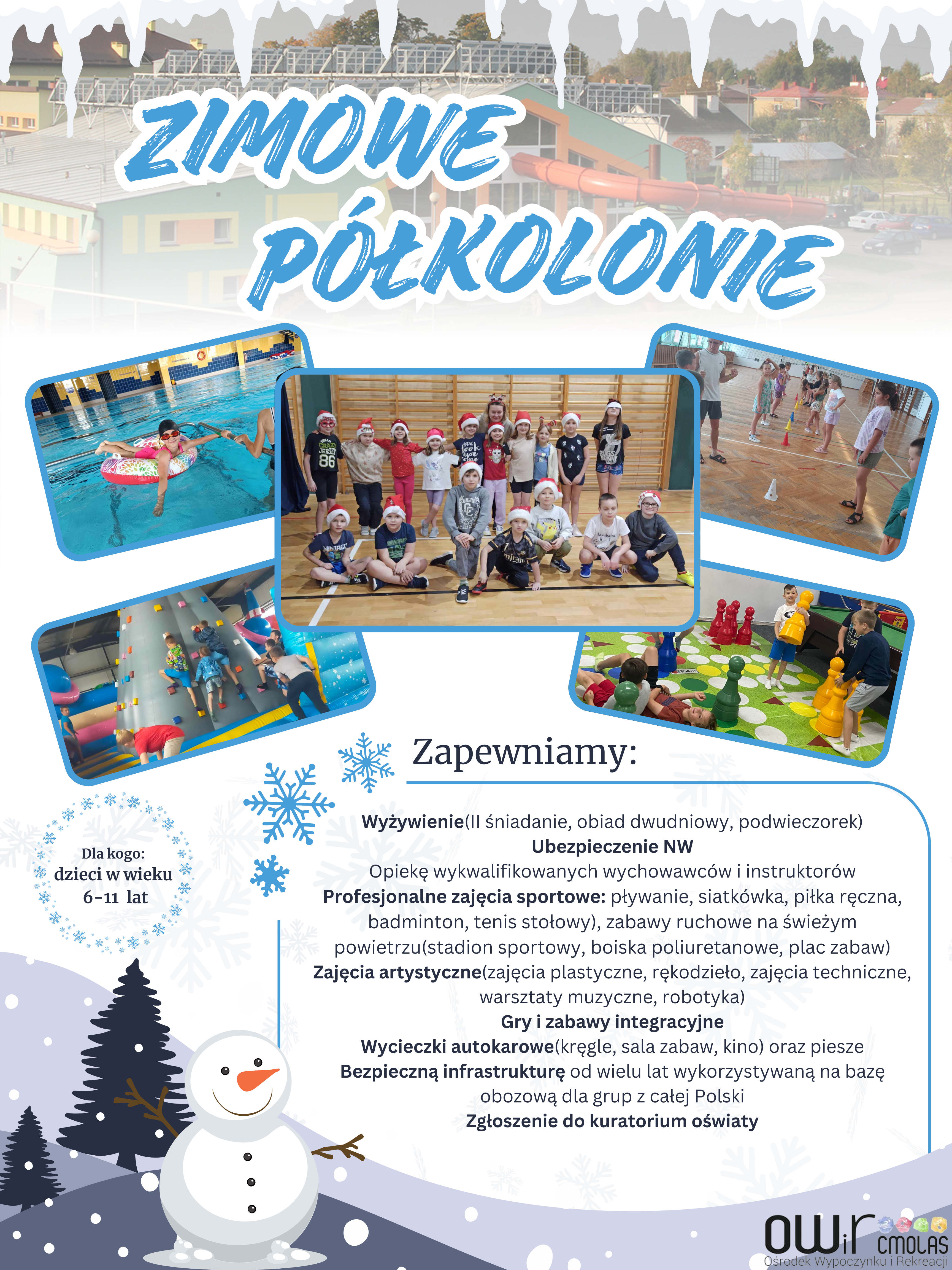 PÓŁKOLONIE NA SPORTOWO Z OWIR CMOLAS
