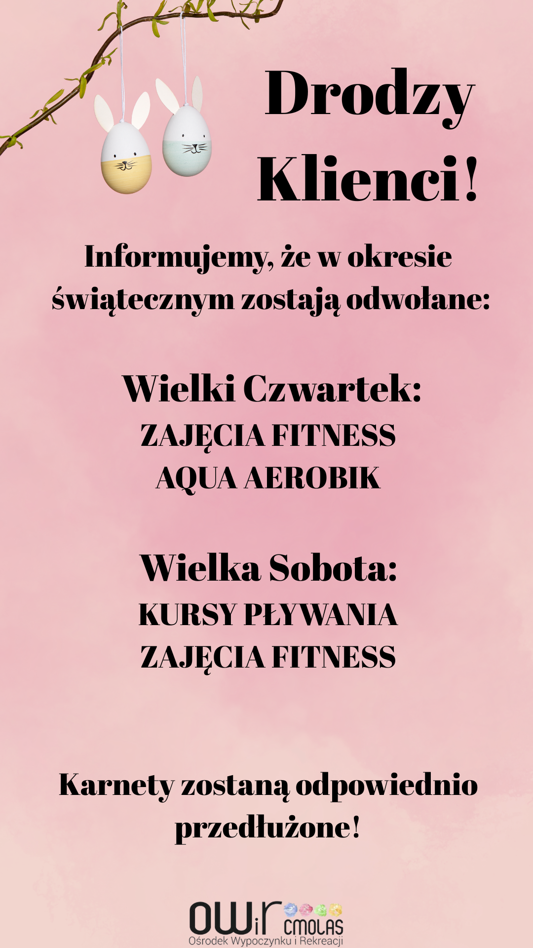 Informacja dla klientów owir