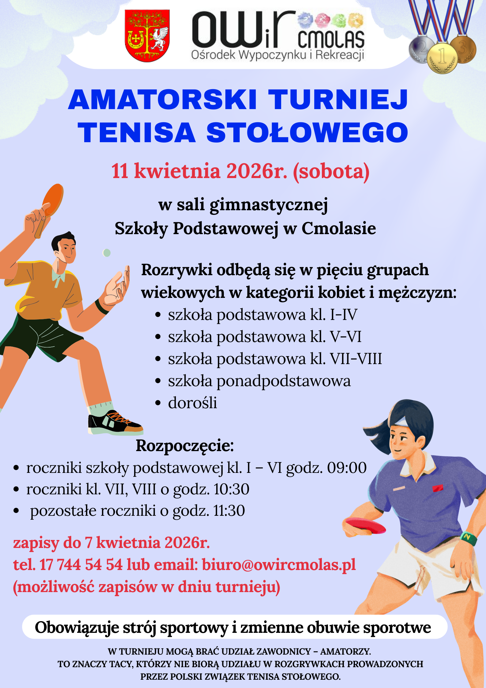 Amatorski turniej tenisa stołowego